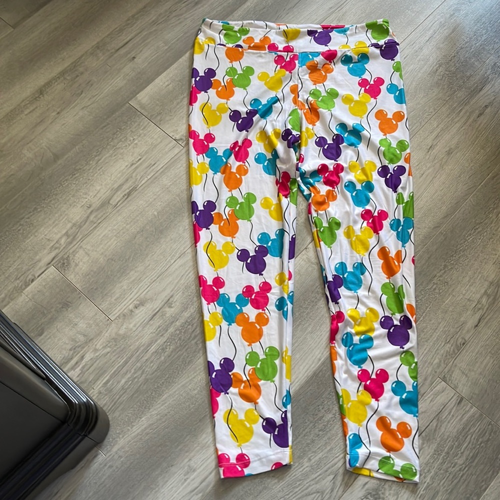 Disney World Mickey Mouse balloon leggings size large new
